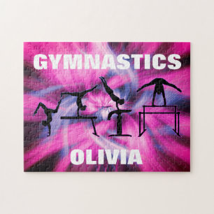 GymnastikRosa och Lila Swirl Puzzle Pussel