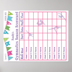 Gymnastiksäsong Möte styrkort Poster 9