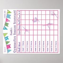 Gymnastiksäsong Möte styrkort Poster 9 AA