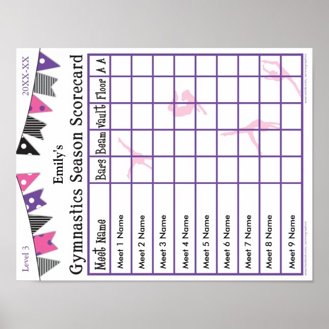 Gymnastiksäsong Möte styrkort Poster 9 AA 2 (Framsidan)