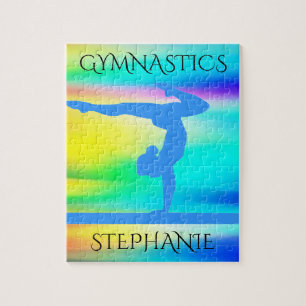 Gymnastikskolonnen gymnast.Personaliserad. Pussel