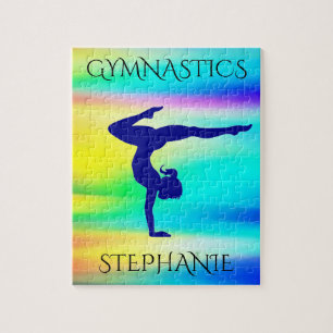 Gymnastikskolonnen gymnast.Personaliserad. Pussel