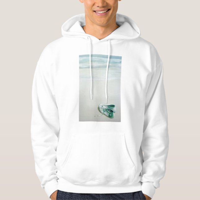 Gymnastikskor på strand sweatshirt med luva (Framsida)