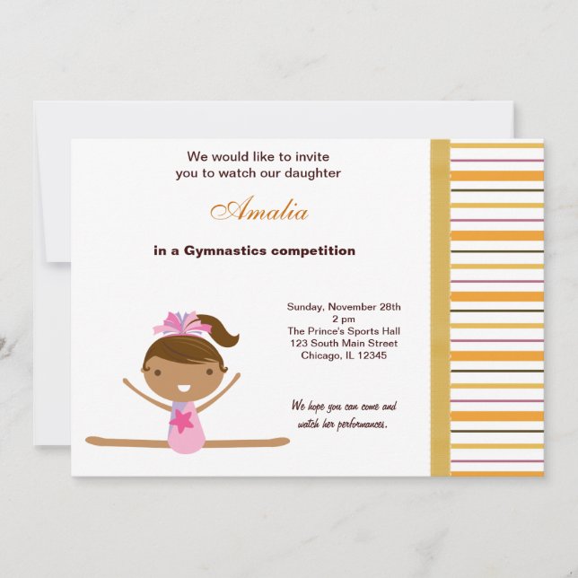 Gymnastiktävling Inbjudningar (Framsida)