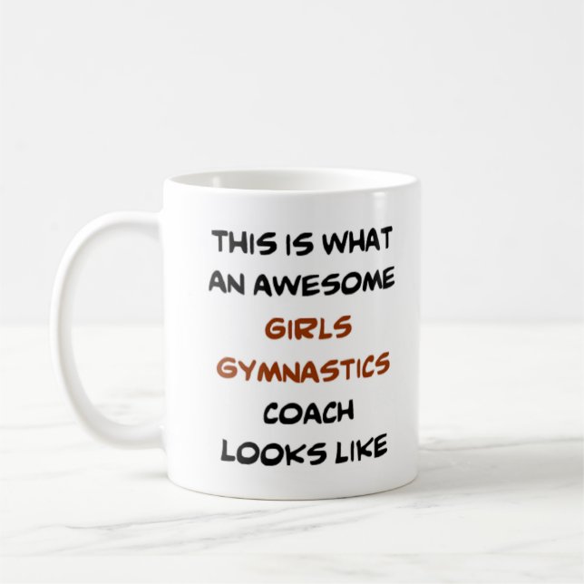 gymnastiktränare, fantastisk kaffemugg (Vänster)