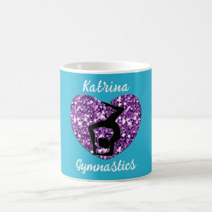 Gymnastikturkos och Lila Personlig Kaffemugg