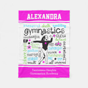 Gymnastiktypografi med monogramen fleecefilt