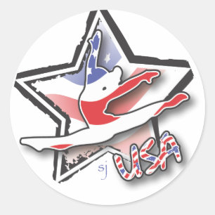 GymnastikUSA klistermärke