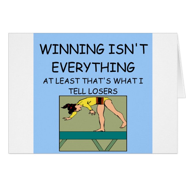 GYMNASTIKvinnare Hälsningskort (Framsidan Horizontal)