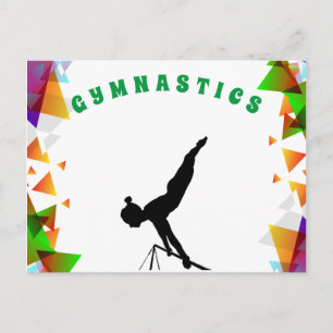 Gymnastikvykort för flickor som kärlek Gymnastik! Vykort