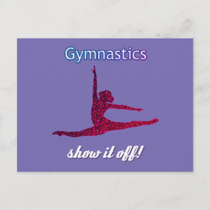 Gymnastikvykort för flickor som kärlek Gymnastik! Vykort