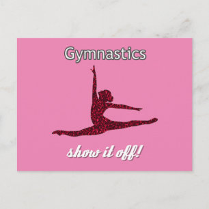 Gymnastikvykort för flickor som kärlek Gymnastik! Vykort