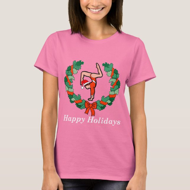 Gymnastisk Glad helg-andetag T-shirt (Framsida)