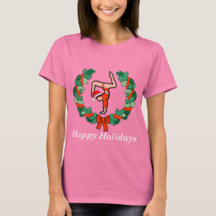 Gymnastisk glad helgkran t-shirt