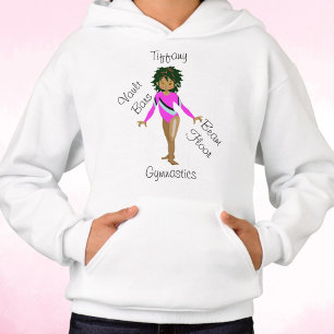 Gymnastisk ispanic, Brown Ögon, Fuchsia Leotard T Shirt
