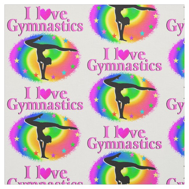 GYMNASTISK KONSTRUKTION AV CUTE OCH FÄRGÄMNE I KÄR TYG (Provkarta)