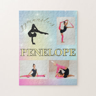 Gymnastisk pastel Rainbow Gradient 3 Photo Anpassn Pussel
