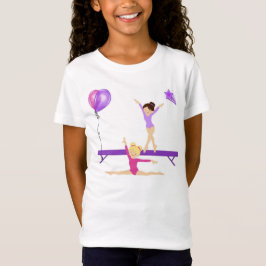 Gymnastisk utslagsplatsskjorta för flickor t-shirt