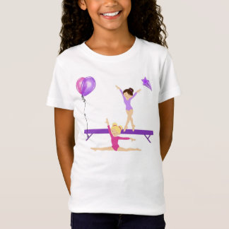 Gymnastisk utslagsplatsskjorta för flickor t-shirt