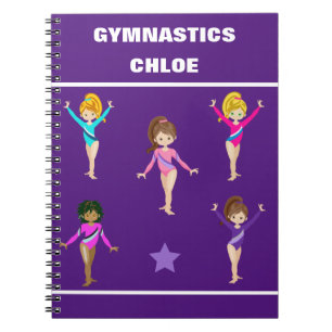 GYMNASTISKA BLANKET MED 5 GYMNASTS PERSONLIG ANTECKNINGSBOK