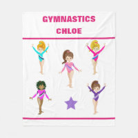 GYMNASTISKA BLANKET MED 5 GYMNASTS PERSONLIG