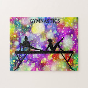 Gymnastiskt pussel med balt ljus.