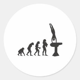 Gymnastiskt valv runt klistermärke
