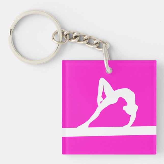 GymnastKeychain w/Name rosor (Framsidan)
