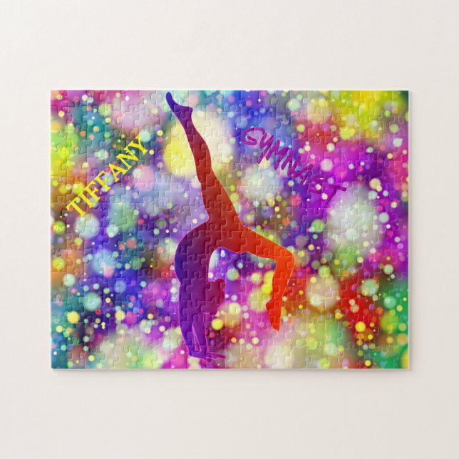 Gymnastpussel med personlig namn. pussel (Horisontell)