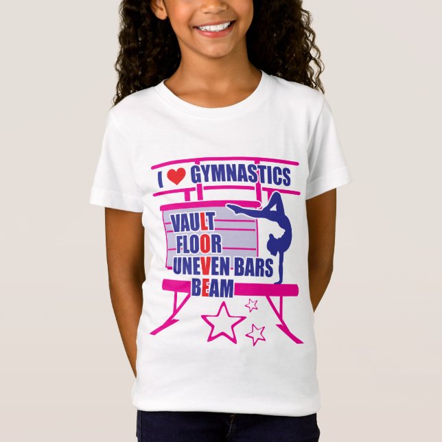 Gymnast's - I Kärlek Gymnastics T Shirt (Framsida)