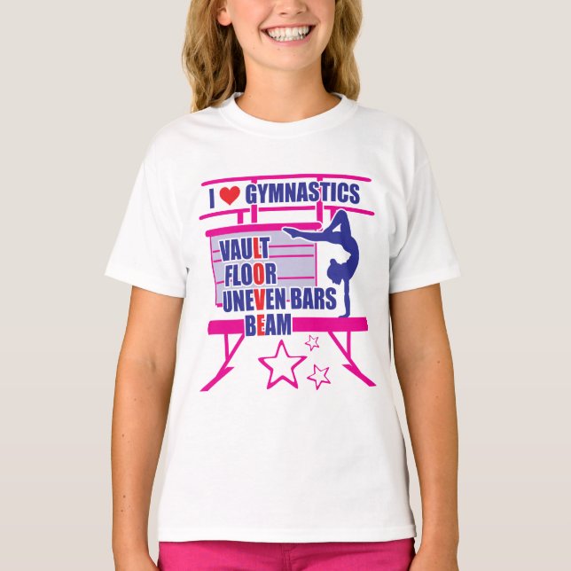 Gymnast's - I Kärlek Gymnastics T-shirt (Framsida)