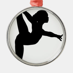 GymnastSilhouette Julgransprydnad Metall