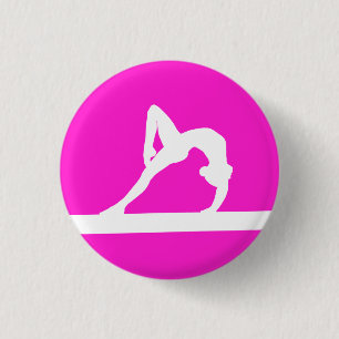 Gymnastsilhouetten knäppas rosor knapp