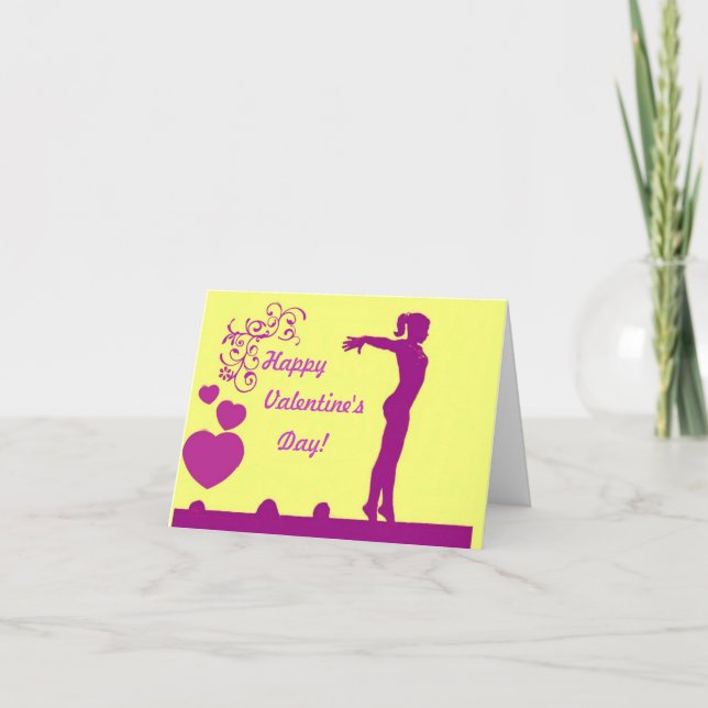 Gymnastvalentin kort för dag (Framsida)