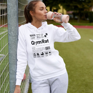 GymRat Funny Workout Fitness Girl Barcode T Shirt