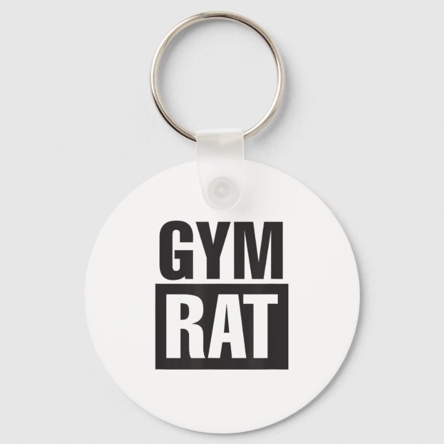 Gymrat - Träning - Flit - Fitness - Motivation  Nyckelring (Framsida)