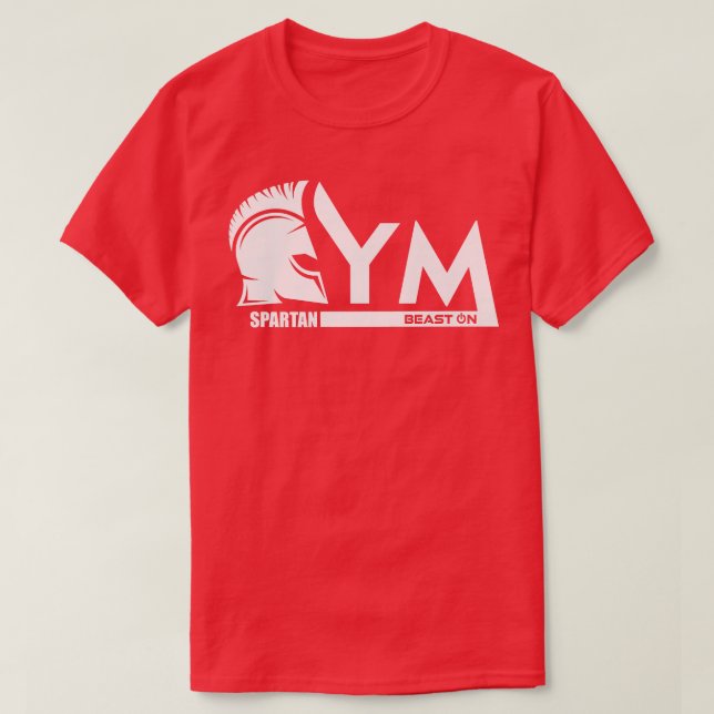 GymSpartanBeast OnGym Motivation Fitness Ord T Shirt (Design framsida)