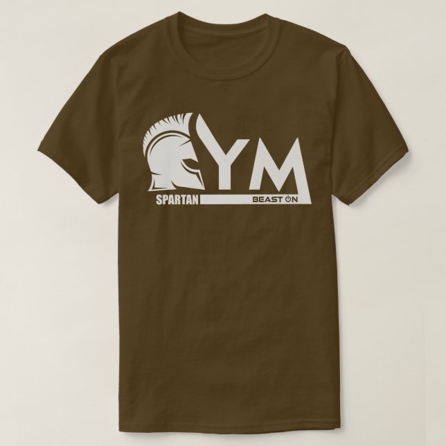GymSpartanBeast OnGym Motivation Fitness Ord T Shirt (Design framsida)