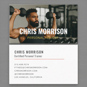 Gymtränare Personlig Tränare Fitness Foto Visitkort
