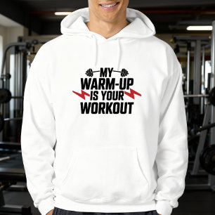 Gymträning med tyngdlyftning Sarcastic Motiverande Hoodie