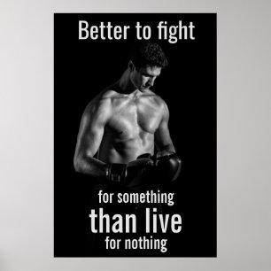 Gymträning Motivationscitat för boxare Poster