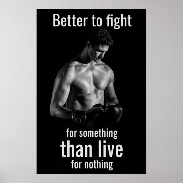 Gymträning | Motivationscitat för boxare Poster (Framsidan)