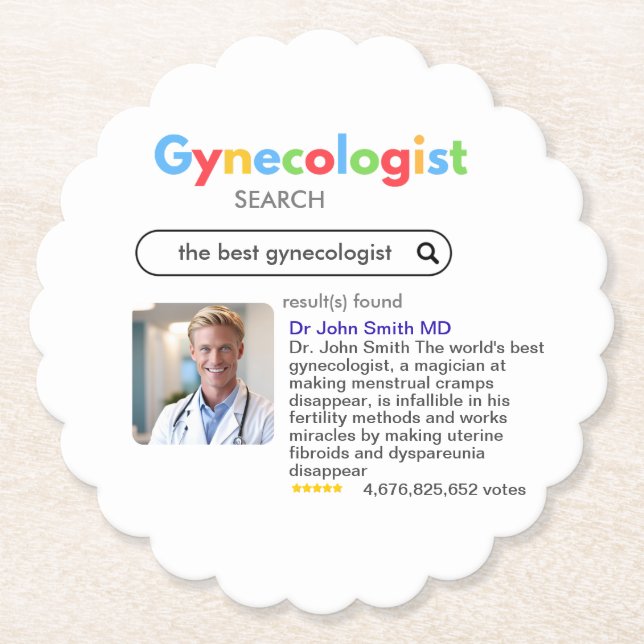 GYNECOLOGIST obstetrician doctor GOOGLE search Underlägg Papper (Framsida)