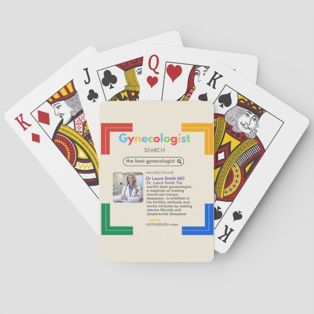 Gynecologist search Google doctor Casinokort (Baksidan)