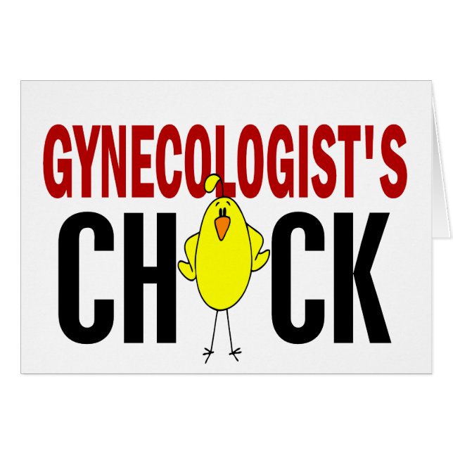 Gynekolog chick hälsningskort (Framsidan Horizontal)