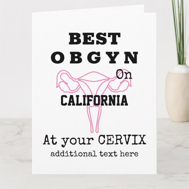 Gynekolog Obstetrician Best OBGYN Kort (Framsida)