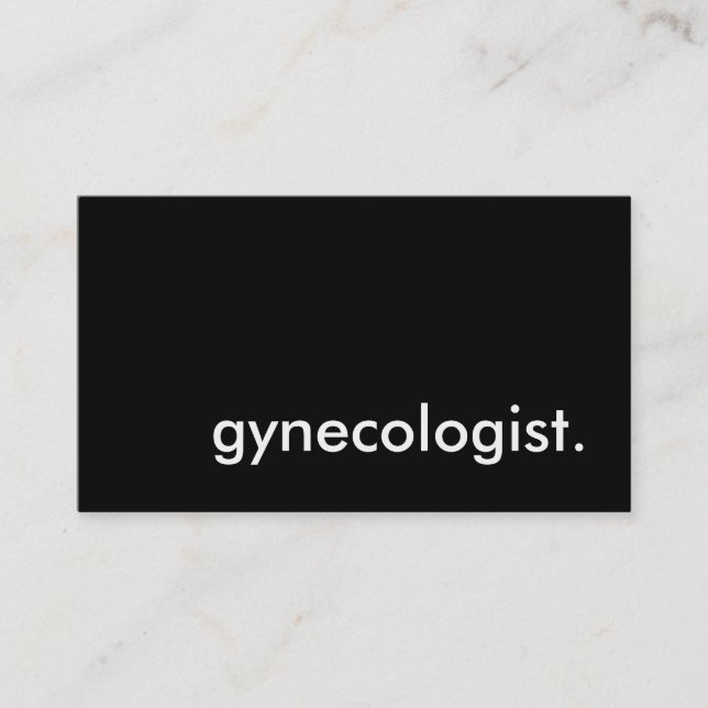 gynekolog. visitkort (Framsida)