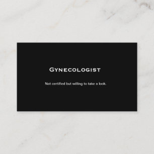 Gynekologen issäkerhetsbrytare, väljer fodrar up visitkort