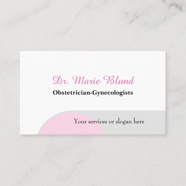 Gynekologer Obstetrician OBGYN elegant modern Visitkort (Framsida)