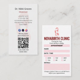 Gynekologi Clinical Business | Modern Möte Visitkort